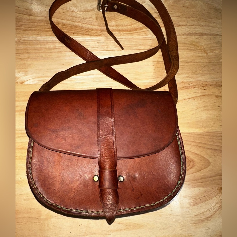 Brown Leather Crossbody Bag